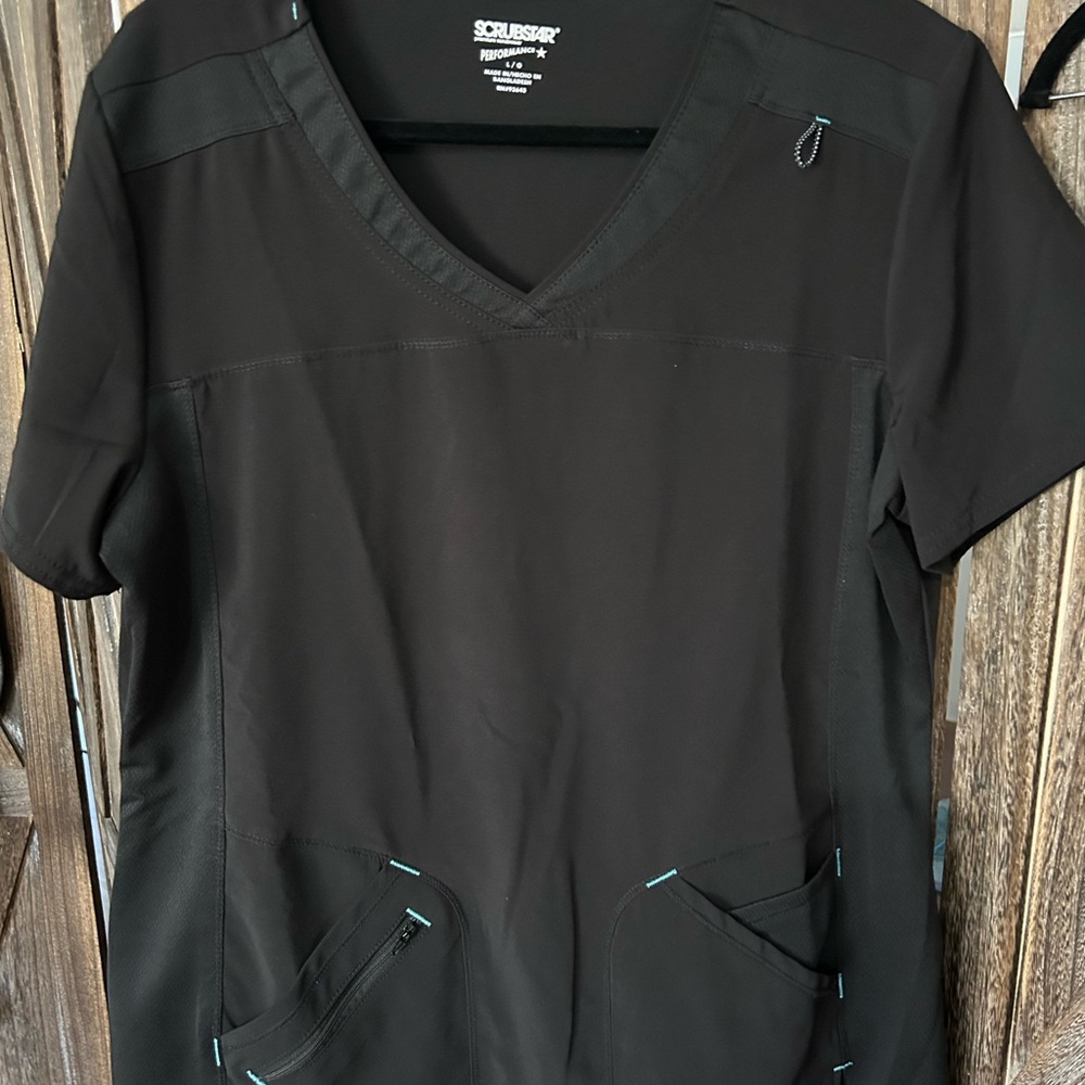 Scrubstar Women's Black Scrub Top